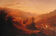 Reproduction of the oil painting Catskill Clove John Hermann Carmiencke